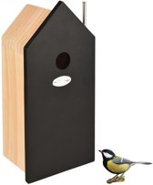 Best For Birds Vogelhuisje Koolmees - Zwart - 15 x 12 x 32 cm